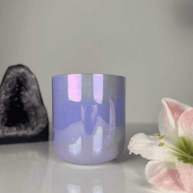 Kristall-Klangschale Purple Prism