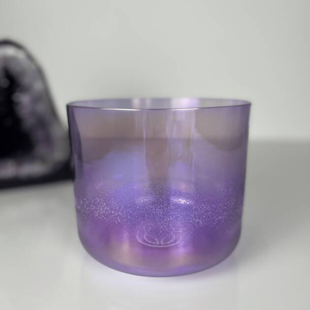 Kristall-Klangschale Aurora Amethyst